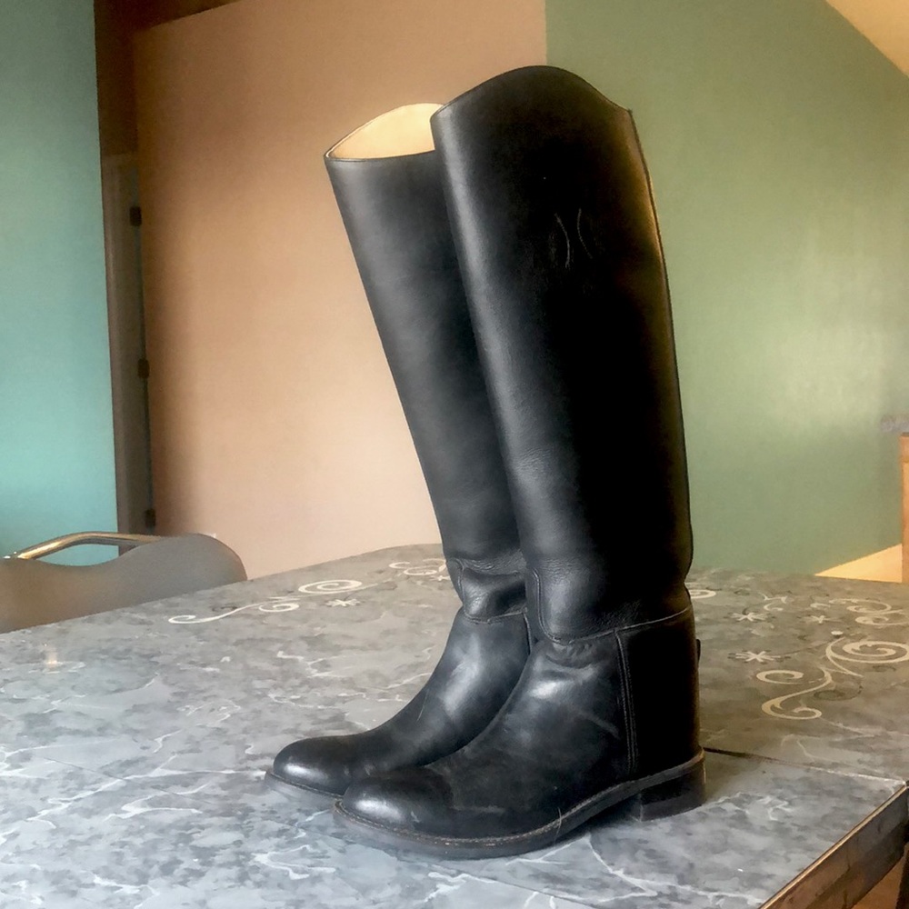 Leather English riding boots